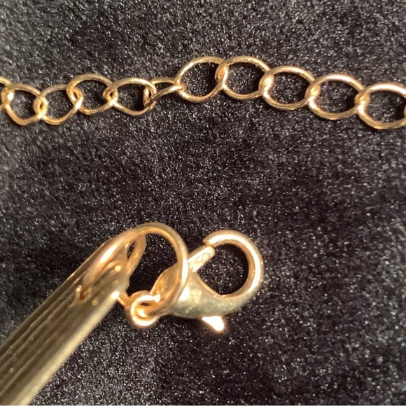 Gold tone Rings Detailed Choker with chain Vintage 80s - Picture 4 of 9